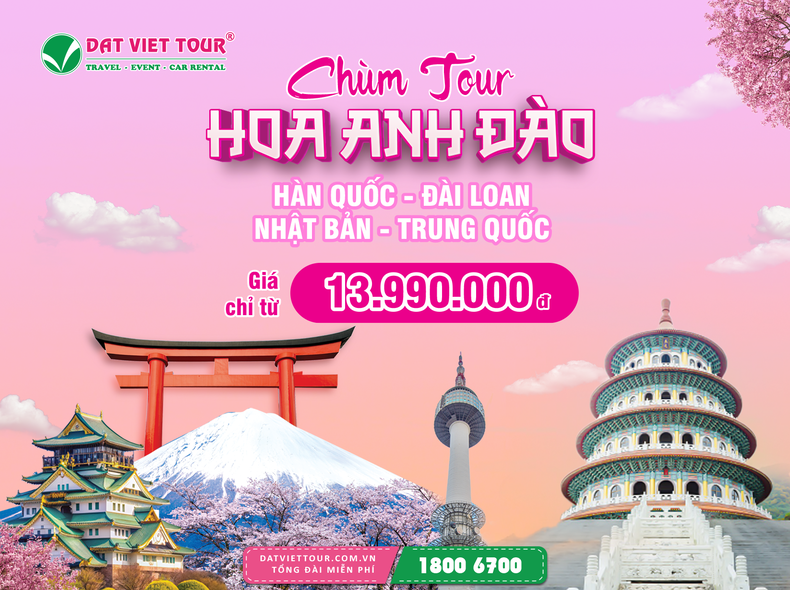 Tour hoa anh đào 2025